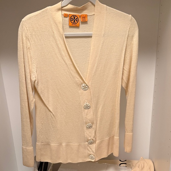 Tory Burch Sweaters - Tory Burch Ivory Button-Up Cardigan